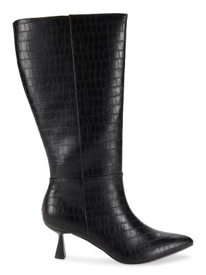Saks Fifth Avenue Blair 64MM Croc-Embossed Knee-High Boots on SALE