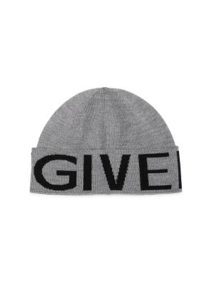 GIVENCHY Grey Made In Italy Wool Designer Beanie With Patch $_12.JPG?set_id=880000500F main image 3