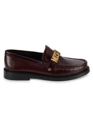 Moschino Logo Leather Loafers on SALE | Saks OFF 5TH display picture 3
