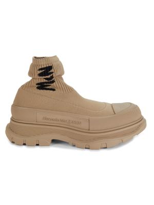 McQueen Logo Rib-Knit Sock Boots on SALE | Saks OFF 5TH display picture 1