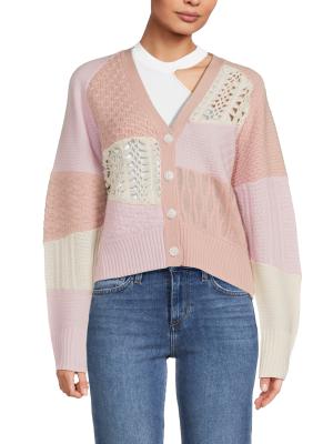RTA Colorblock Wool Blend Cardigan on SALE | Saks OFF 5TH