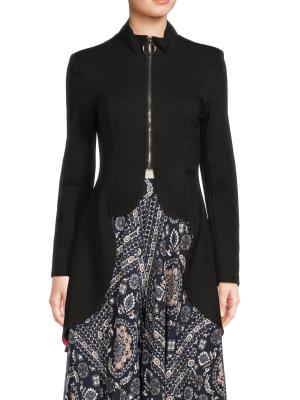 Ponte Tail Scalloped Jacket