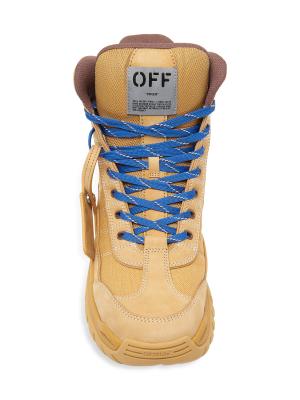 Off-White Leather High-Top Hiking Boots on SALE | Saks OFF 5TH