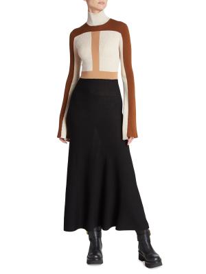 Chloé Colorblock Intarsia Wool Maxi Dress on SALE | Saks OFF 5TH