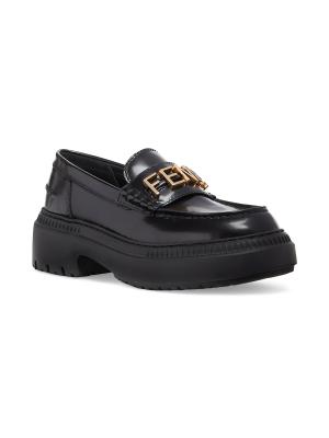 Fendi Black Loafers with Chunky Sole Fendi Leather Loafers | Men main image 2