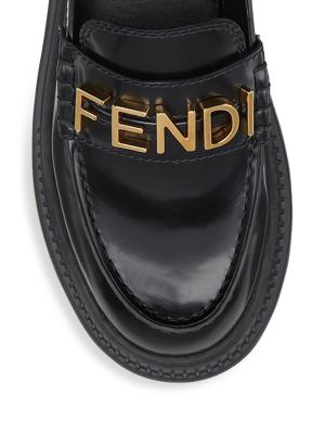 Fendi Fendigraphy Leather Platform Loafers on SALE | Saks  display picture 2