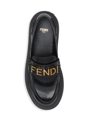 Fendi Fendigraphy Leather Platform Loafers on SALE | Saks  display picture 1