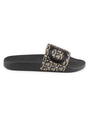 FERRAGAMO Gancini Faux Leather Slides on SALE | Saks OFF 5TH display picture 3