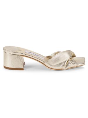 Lyn 45MM Metallic Leather Sandals