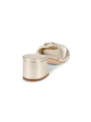 Lyn 45MM Metallic Leather Sandals