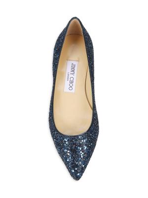 Jimmy Choo ​Alina Glitter Pointed-Toe Flats on SALE | Saks OFF 5TH