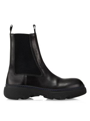 Burberry Leather Creeper Chelsea Boots on SALE | Saks OFF 5TH