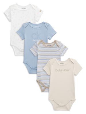 Baby Boy's 4-Pack Logo Bodysuit