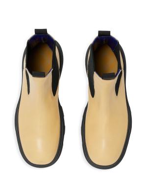Burberry Creeper Leather Chelsea Boots on SALE | Saks OFF 5TH display picture 2