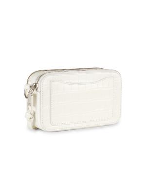 Marc Jacobs ​Small Snapshot Croc-Embossed Leather Camera Bag on
