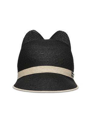 Karl Lagerfeld Paris Choupette Ears Straw Cat Hat on SALE  display picture 1