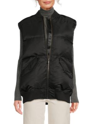 Theory ​Oversized Recycled Nylon Down Flight Vest on SALE | Saks