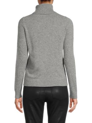 100% Cashmere Basic Long-Sleeve Turtleneck Sweater