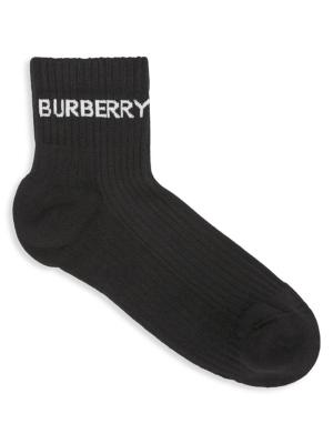 Burberry Ribbed Logo Ankle Socks on SALE | Saks OFF 5TH
