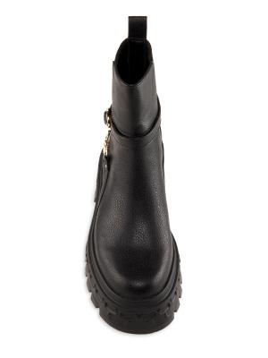 Karl Lagerfeld Paris Laelith 50MM Chain Lug Chelsea Boots on 