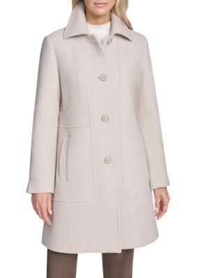Andrew Marc Emmeline Wool Blend Slim Coat on SALE | Saks OFF 5TH