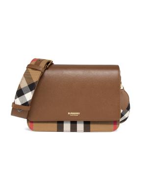 Burberry Mackford Check Leather Crossbody Bag on SALE | Saks OFF 5TH