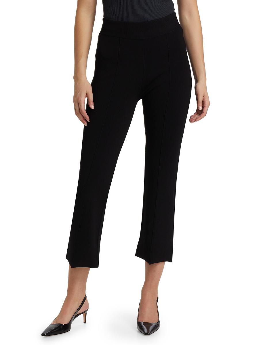 Veronica Beard Women's Bray Knit High-rise Crop Pants In Black