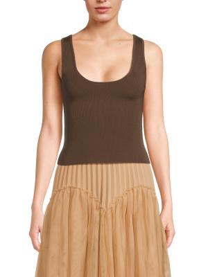 Solid Scoop Neck Tank