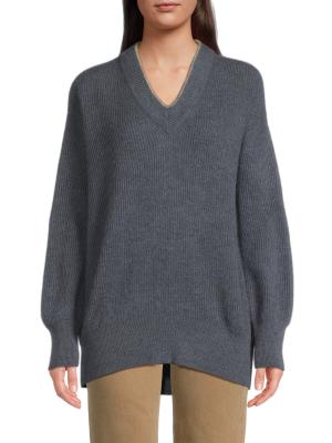 Brunello Cucinelli ​Mohair-Blend V-Neck Sweater on SALE | Saks OFF 5TH
