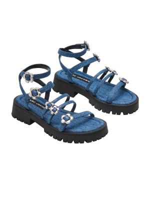 The Kiki Gladiator 40MM Denim Sandals