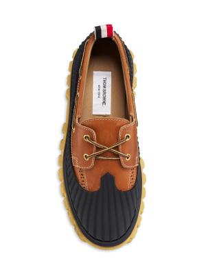 Thom Browne Leather & Rubber Duck Boat Shoes on SALE | Saks  display picture 3
