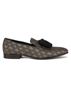 Jimmy Choo Foxley Jacquard Tassel Loafers on SALE | Saks OFF 5TH display picture 3
