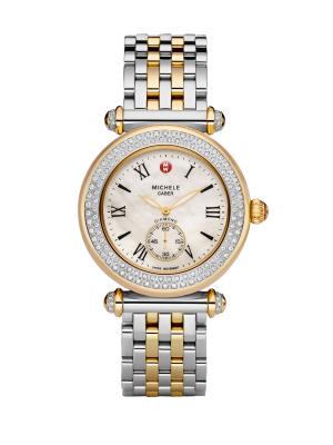 Michele Caber Diamond Two-Tone Bracelet Watch on SALE | Saks  display picture 3