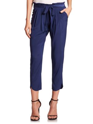 Allyn Silk-Blend Pants