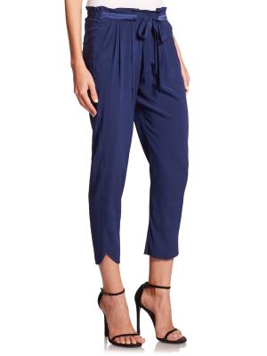 Allyn Silk-Blend Pants