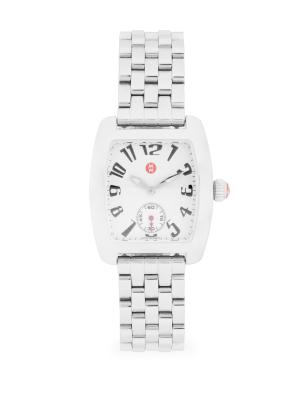Michele 28MM Stainless Steel Square Bracelet Watch on SALE  display picture 2