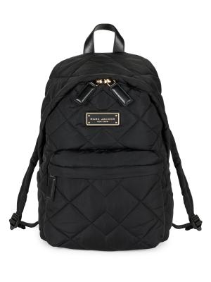 NWT Marc Jacobs Quilted Nylon Printed Backpack NWT MARC JACOBS Quilted Nylon Backpack - Gray | eBay main image 2