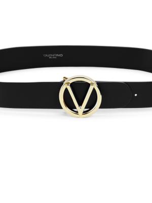 Valentino by Mario Valentino Logo Leather Belt on SALE  display picture 1