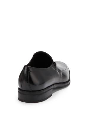 Bruno Magli Pivetto Leather Square-Toe Loafers on SALE  display picture 1